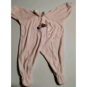 Susan Wakeen Doll Clothes - One Piece Sleeper Pink Sleeping Bear - 15" to Ankles
